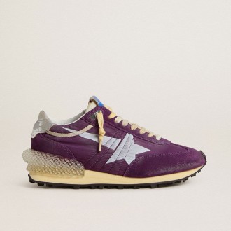 Golden Goose Marathon With Purple Nylon Upper And White Star