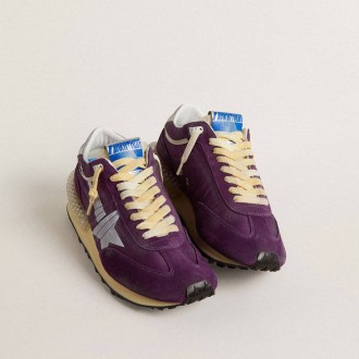 Golden Goose Marathon With Purple Nylon Upper And White Star Golden Goose Marathon With Purple Nylon Upper And White Star