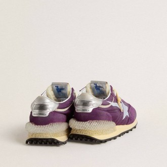 Golden Goose Marathon With Purple Nylon Upper And White Star Golden Goose Marathon With Purple Nylon Upper And White Star