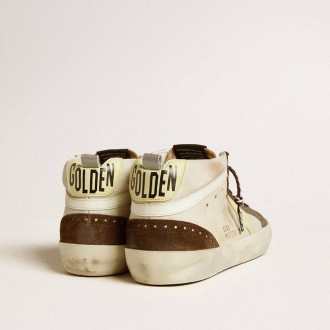 Golden Goose Mid Star In Beige Glitter With Yellow Suede Star And Cotton Flash Golden Goose Mid Star In Beige Glitter With Yellow Suede Star And Cotton Flash