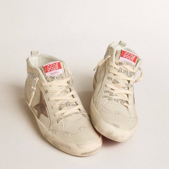 Golden Goose Mid Star Ltd With Bronze Leather Star And Swarovski Crystal Flash