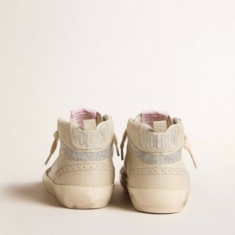 Golden Goose Mid Star Ltd With Bronze Leather Star And Swarovski Crystal Flash