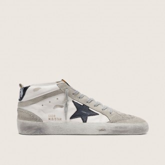 Golden Goose Mid Star White With Black Star