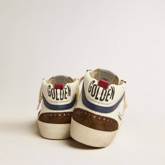 Golden Goose Mid Star With Green Leather Star And Blue Leather Flash Golden Goose Mid Star With Green Leather Star And Blue Leather Flash