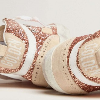 Golden Goose Mid Star With Pink Glitter