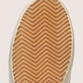 Golden Goose Old School In Pearl Suede With Brick-Red Leather Star And Raffia Strap