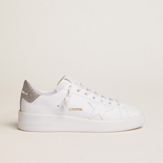 Golden Goose Purestar With Glittery Silver Heel Tab