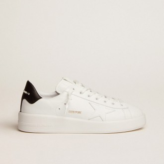 Golden Goose Purestar With Leather Star And Black Leather Heel Tab
