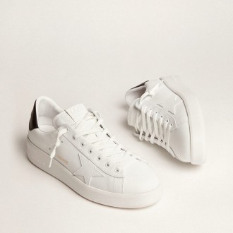 Golden Goose Purestar With Leather Star And Black Leather Heel Tab Golden Goose Purestar With Leather Star And Black Leather Heel Tab