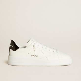 Golden Goose Purestar With Leather Star And Black Patent Leather Heel Tab