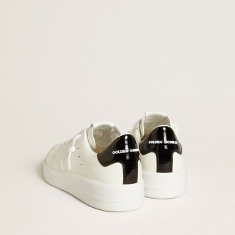 Golden Goose Purestar With Leather Star And Black Patent Leather Heel Tab