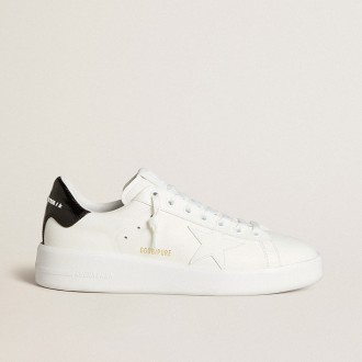 Golden Goose Purestar With Leather Star And Black Patent Leather Heel Tab