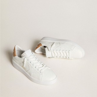 Golden Goose Purestar With Leather Star And Croc-Print Leather Heel Tab