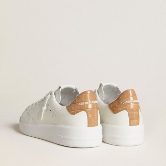Golden Goose Purestar With Leather Star And Croc-Print Leather Heel Tab