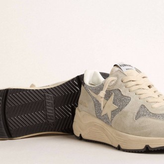 Golden Goose Running Sole Embellished With Swarovski Crystals And Ivory Star