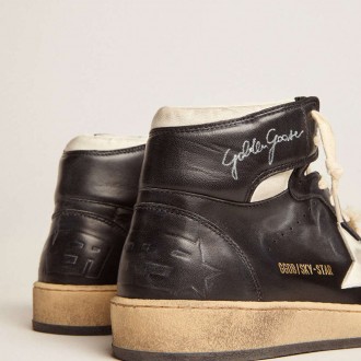 Golden Goose Sky-Star In Black Nappa With White Star Golden Goose Sky-Star In Black Nappa With White Star