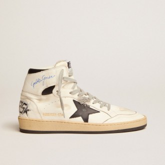 Golden Goose Sky-Star With Signature On The Ankle And Black Inserts