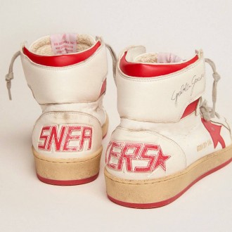 Golden Goose Sky-Star With Signature On The Ankle And Red Inserts