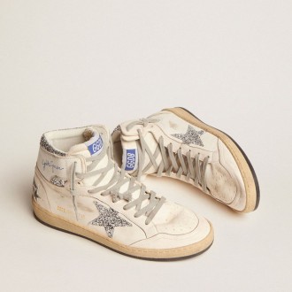 Golden Goose Sky-Star With Signature On The Ankle And Silver Inserts