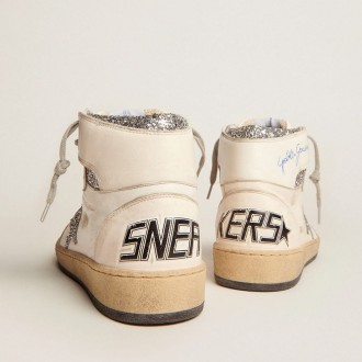 Golden Goose Sky-Star With Signature On The Ankle And Silver Inserts