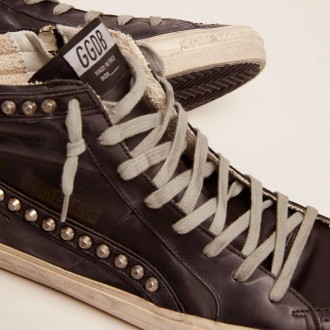 Golden Goose Slide Black With Studs Golden Goose Slide Black With Studs