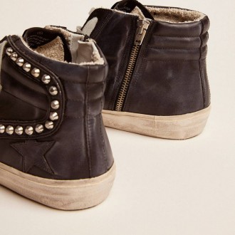 Golden Goose Slide Black With Studs Golden Goose Slide Black With Studs