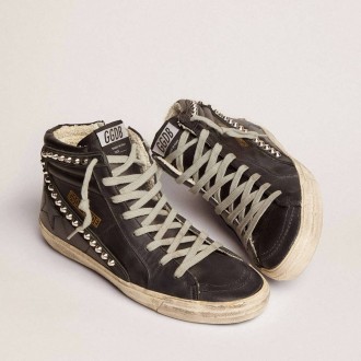 Golden Goose Slide Black With Studs Golden Goose Slide Black With Studs