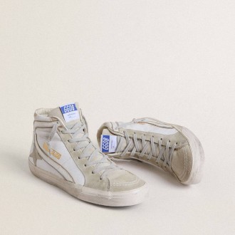 Golden Goose Slide In Leather With Suede Details