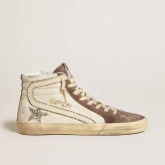 Golden Goose Slide In Nappa With Glitter Star And Patent Leather Flash