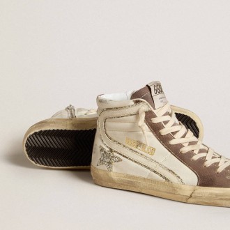 Golden Goose Slide In Nappa With Glitter Star And Patent Leather Flash