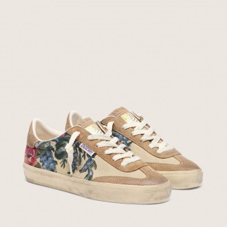 Golden Goose Soul Star In Canvas And Suede With Colorful Print Golden Goose Soul Star In Canvas And Suede With Colorful Print