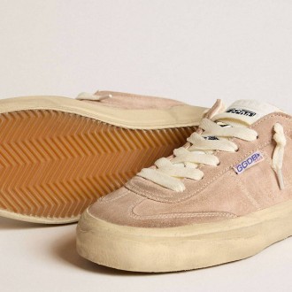 Golden Goose Soul Star In Pink Suede With Milk-White Leather Heel Tab