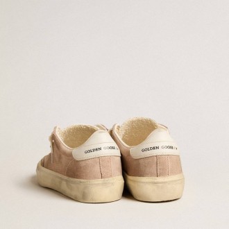 Golden Goose Soul Star In Pink Suede With Milk-White Leather Heel Tab