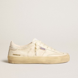 Golden Goose Soul Star In White Nappa Leather With White Leather Star