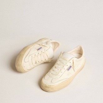 Golden Goose Soul Star In White Nappa Leather With White Leather Star