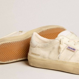 Golden Goose Soul Star In White Nappa Leather With White Leather Star