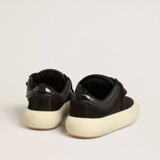 Golden Goose Space-Star Cube In Black Suede With Perforated Star Golden Goose Space-Star Cube In Black Suede With Perforated Star