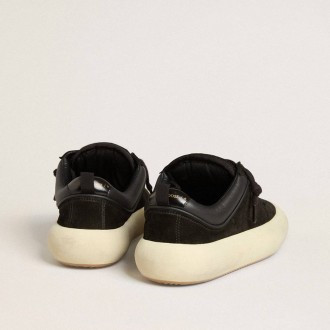 Golden Goose Space-Star Cube In Black Suede With Perforated Star Golden Goose Space-Star Cube In Black Suede With Perforated Star