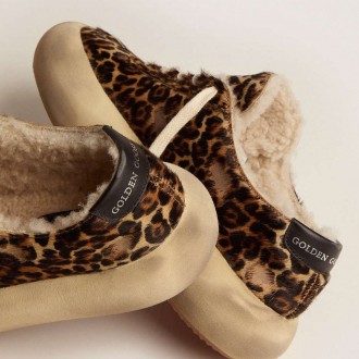 Golden Goose Space-Star In Animal Print Pony Skin And Shearling Lining