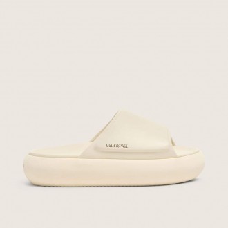 Golden Goose Space-Star Slide Slip-Ons In White Leather