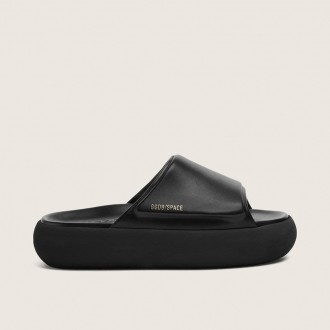 Golden Goose Space-Star Slip-Ons In Black Leather