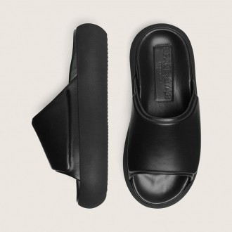 Golden Goose Space-Star Slip-Ons In Black Leather Golden Goose Space-Star Slip-Ons In Black Leather