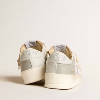 Golden Goose Stardan In Gray Nappa Leather And White Mesh With Gray Leather Star
