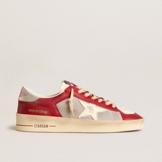 Golden Goose Stardan In Mesh And Nubuck With Nappa Star And Leather Heel Tab