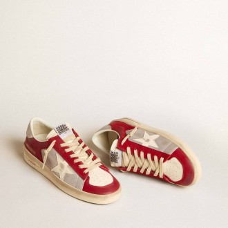 Golden Goose Stardan In Mesh And Nubuck With Nappa Star And Leather Heel Tab