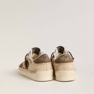 Golden Goose Stardan In Military-Green Suede And Beige Pony Skin With Beige Suede Star Golden Goose Stardan In Military-Green Suede And Beige Pony Skin With Beige Suede Star