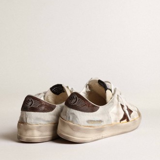 Golden Goose Stardan In Nappa And Pony Skin With Brown Suede Star Golden Goose Stardan In Nappa And Pony Skin With Brown Suede Star