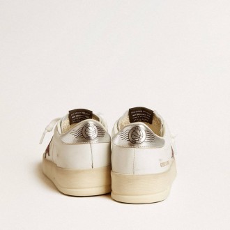 Golden Goose Stardan In Nappa With Glitter Star And Metallic Leather Heel Tab