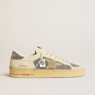 Golden Goose Stardan In Suede With Sand Star And Swarovski Crystal Inserts