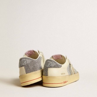 Golden Goose Stardan In Suede With Sand Star And Swarovski Crystal Inserts